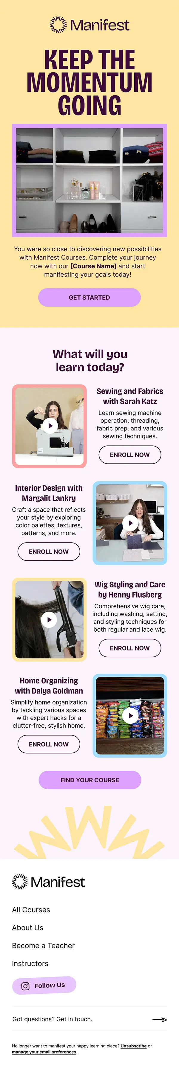 Browse abandonment email design