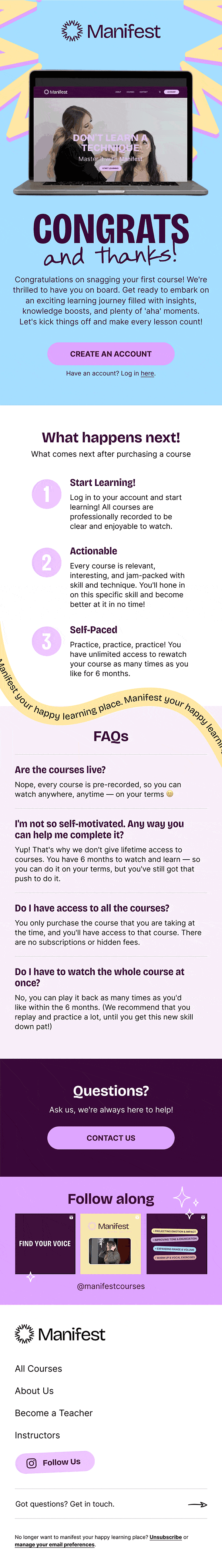 Post-purchase Klaviyo Email Design