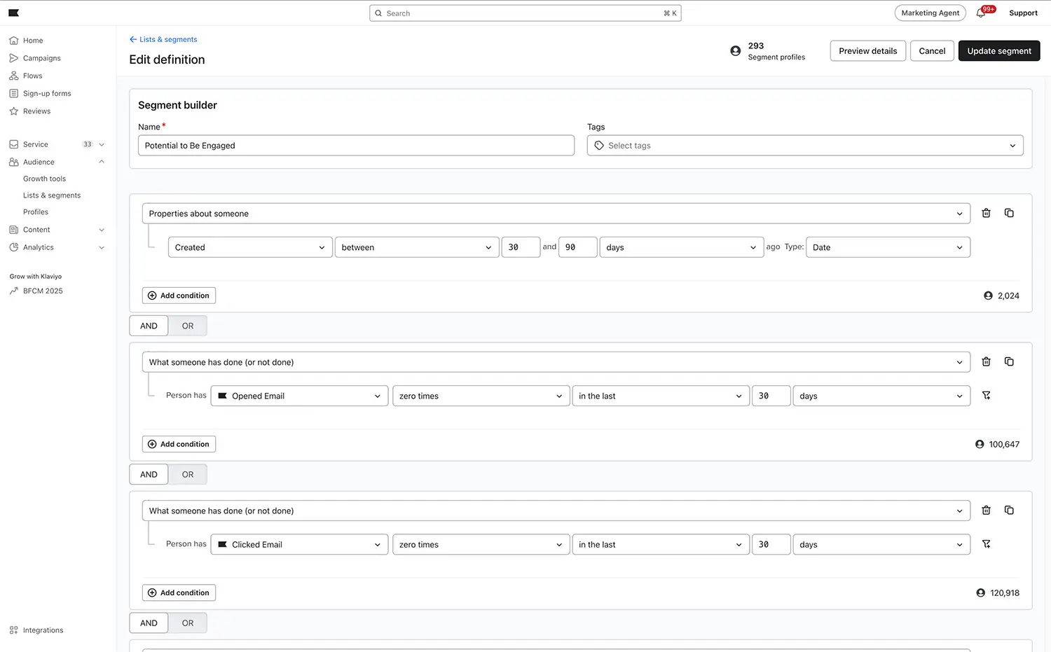Klaviyo Segmentation