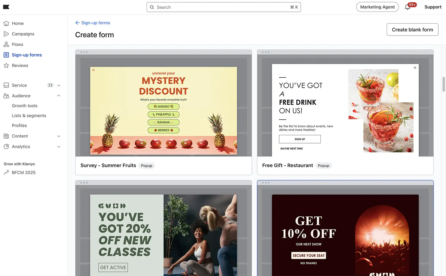 Klaviyo Form Library