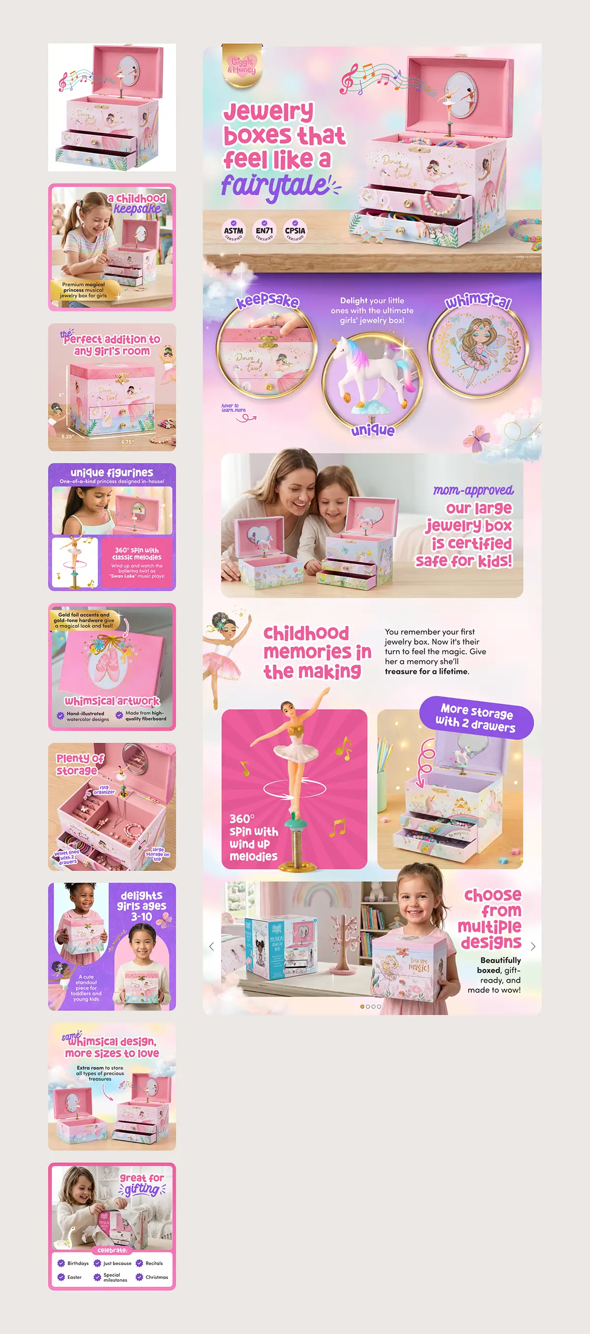 Jewelry box amazon detail page design