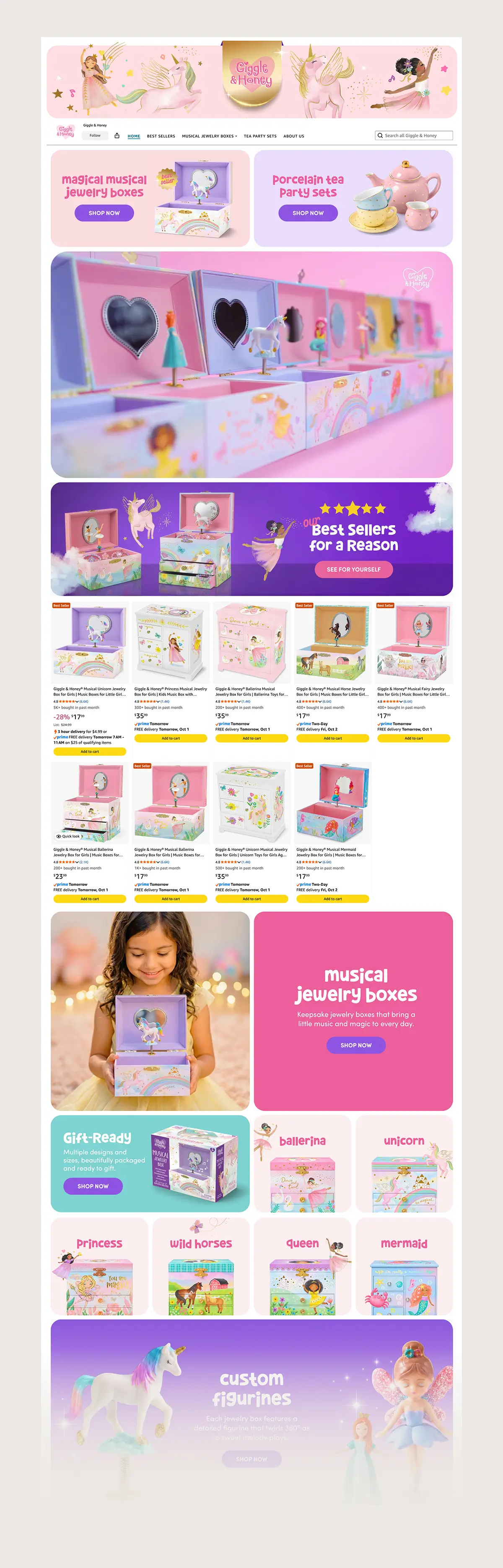 Jewelry box amazon brand storefront design