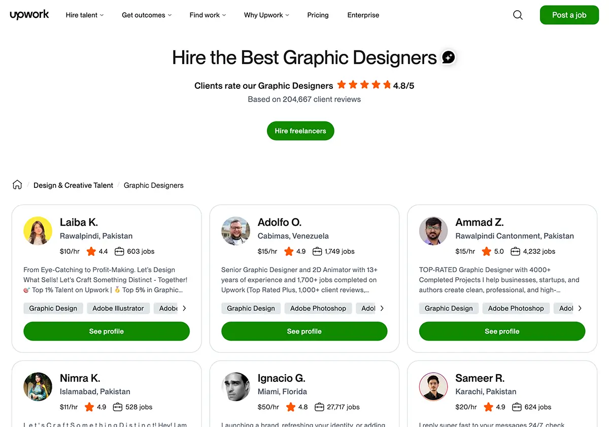 Upwork website