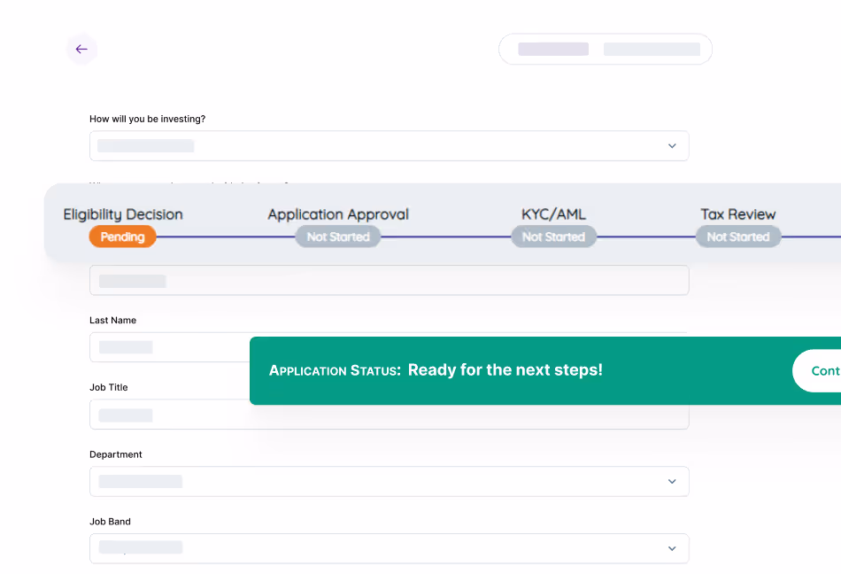 info graph showing seamless onboarding process
