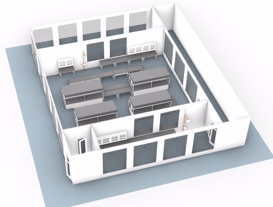 A sample modular floor plan