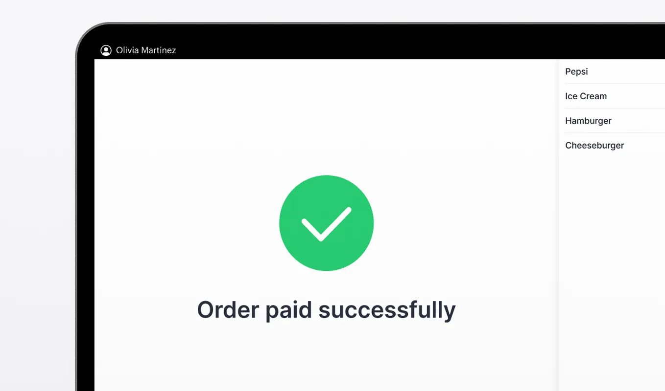 RFID payment confirmation on POS terminal for fast checkout at a bar