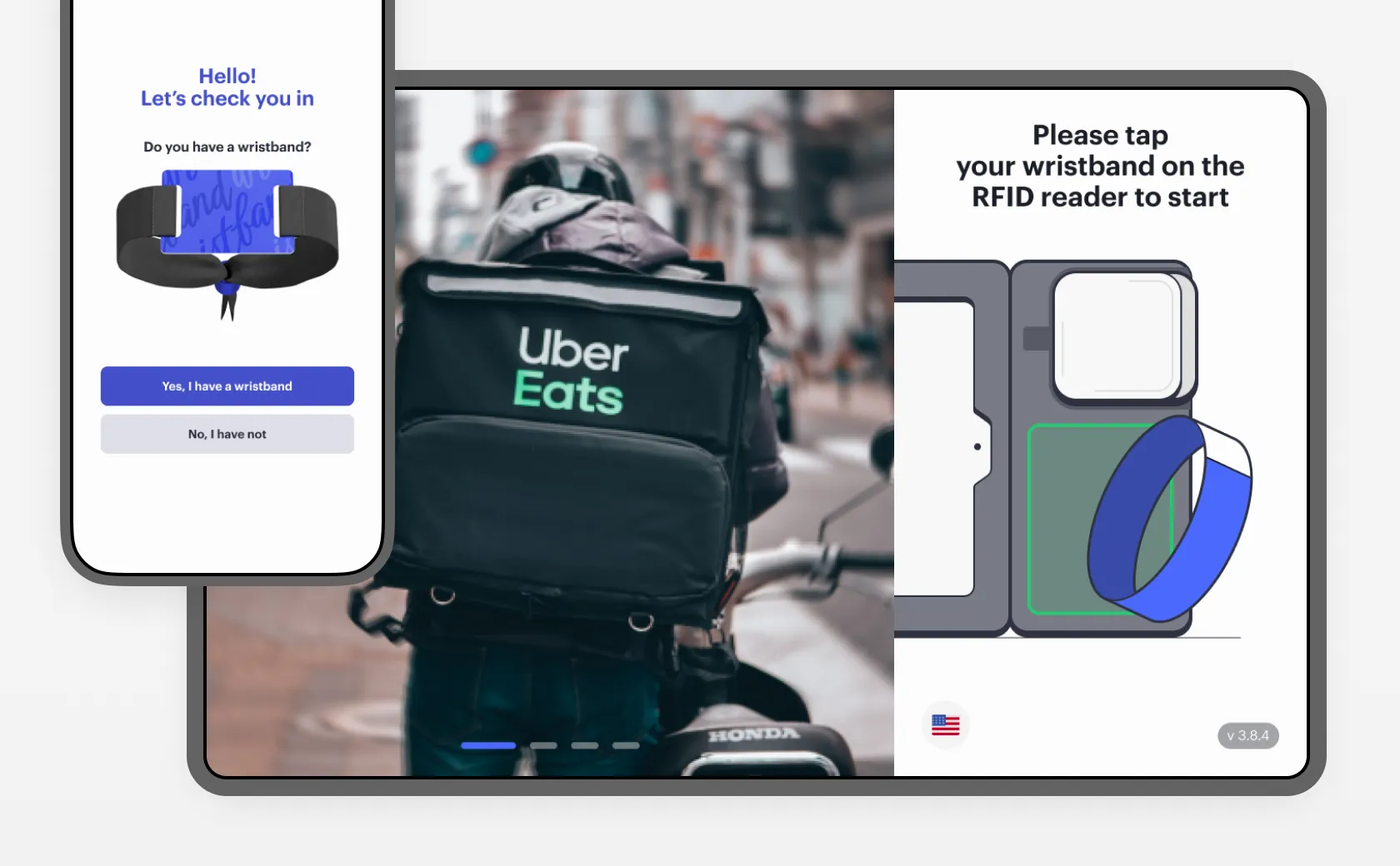 Billfold RFID wristband onboarding and event check-in experience