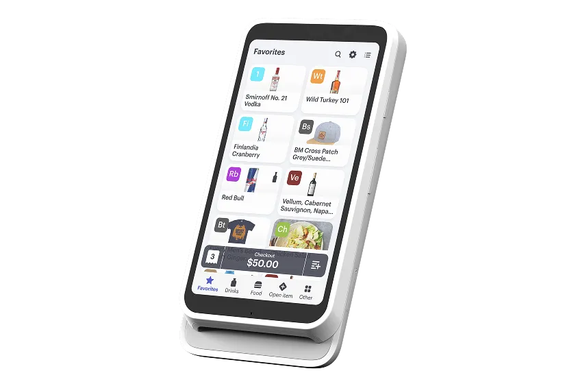 Billfold handheld POS for mobile sales and flexible service points