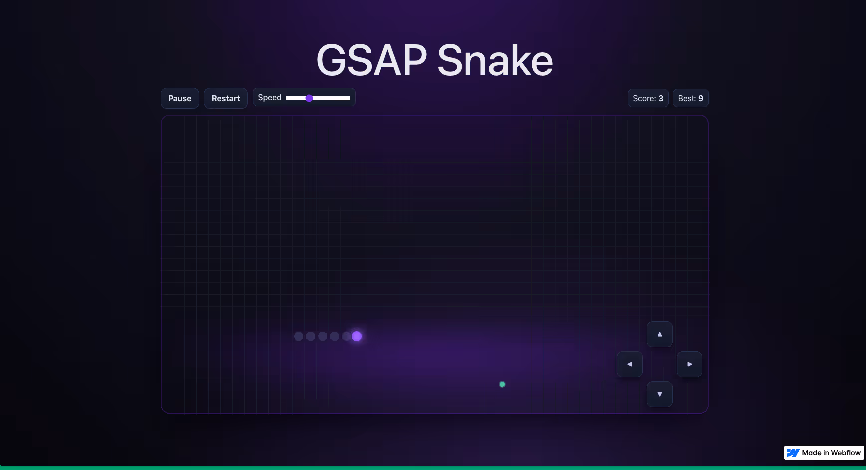 GSAP Snake Game