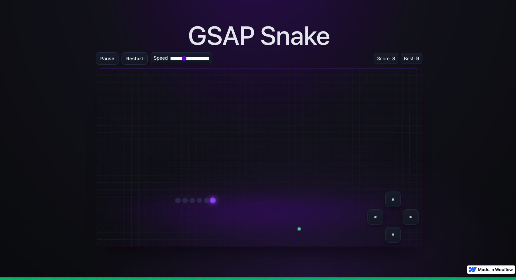 GSAP Snake Game