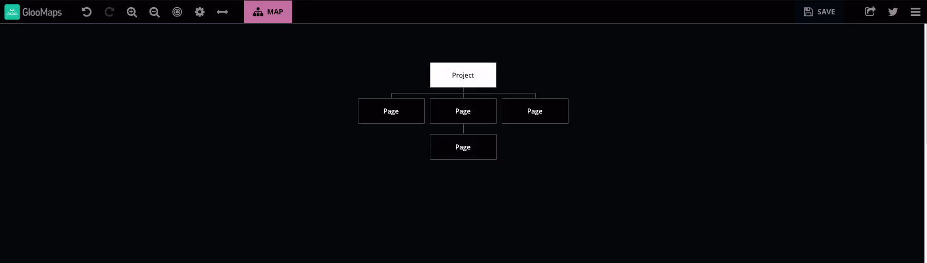 GlooMaps Visual Sitemap editor