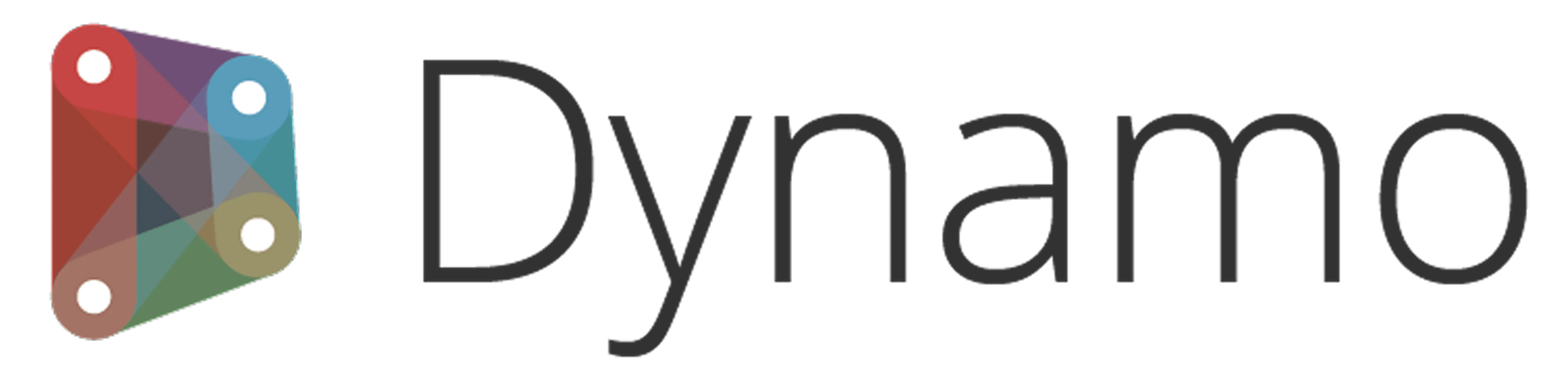 Dynamo logo with a colorful triangular network icon left of the word Dynamo in gray text.