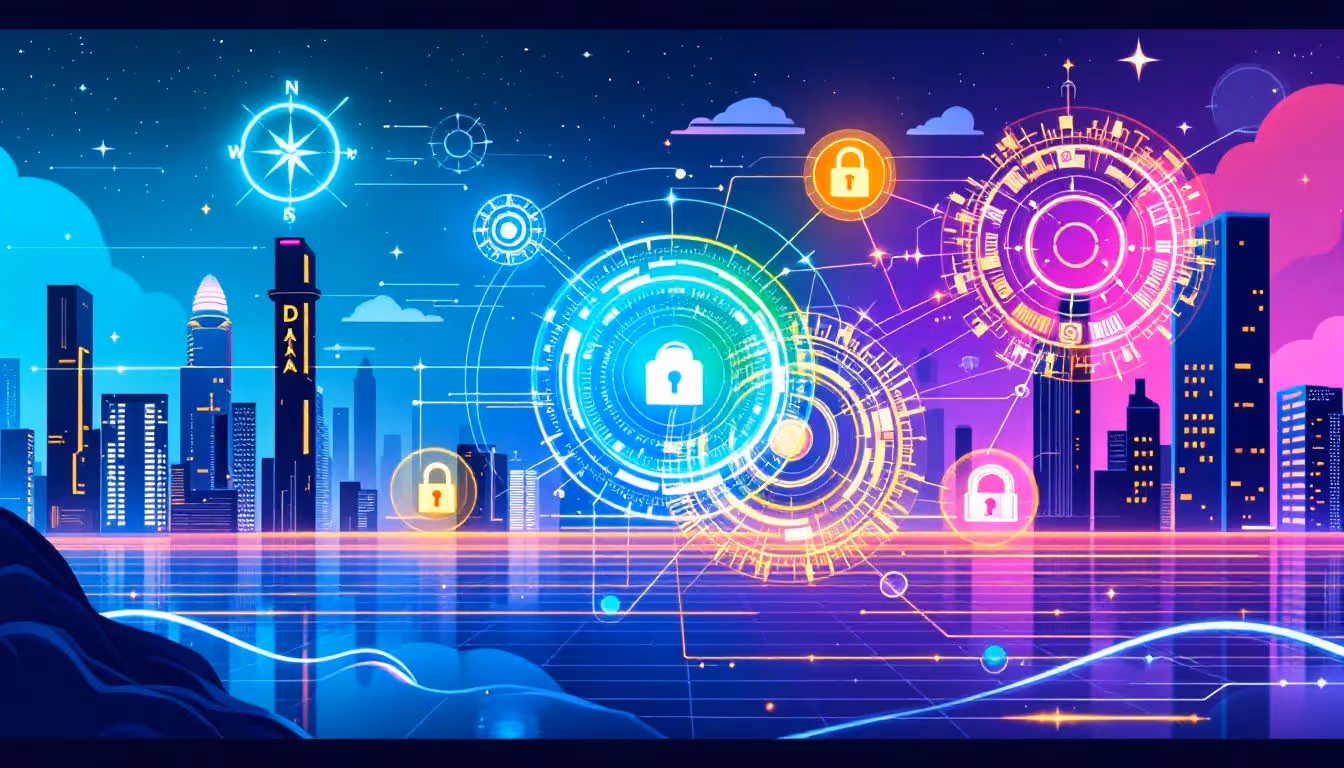 An illustration depicting the concept of data quality management.