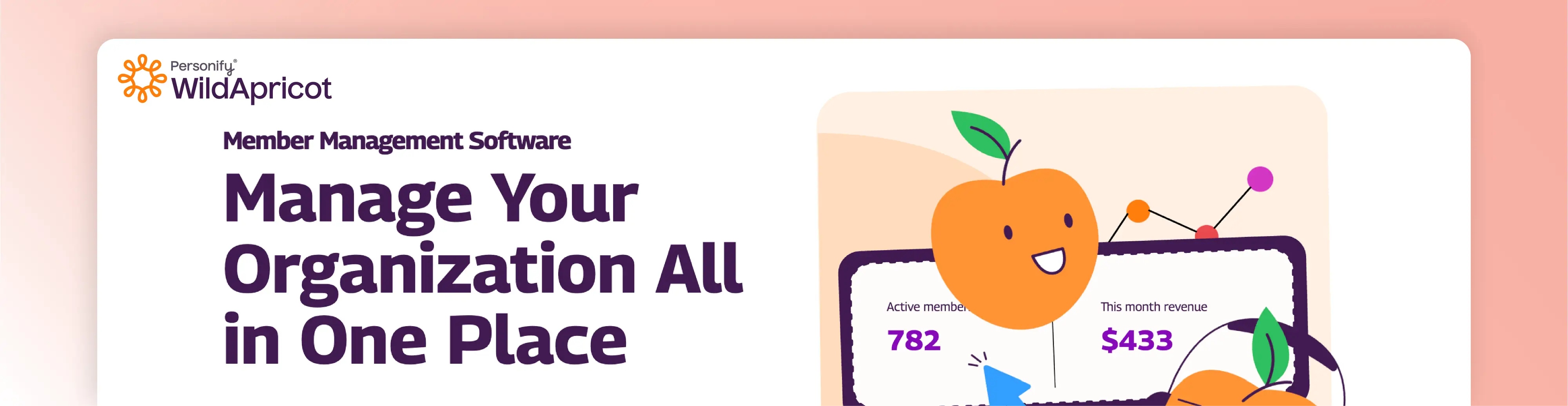 WildApricot membership software with member directory, events, payments, and website tools.