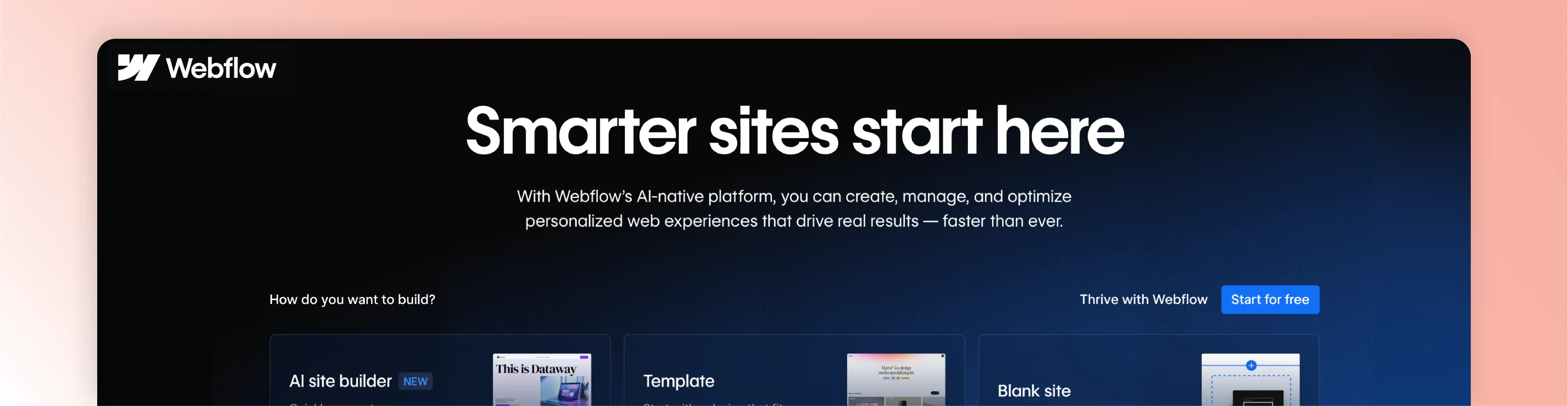 Webflow CMS builder for directory-style sites using collections, custom design, and publishing.