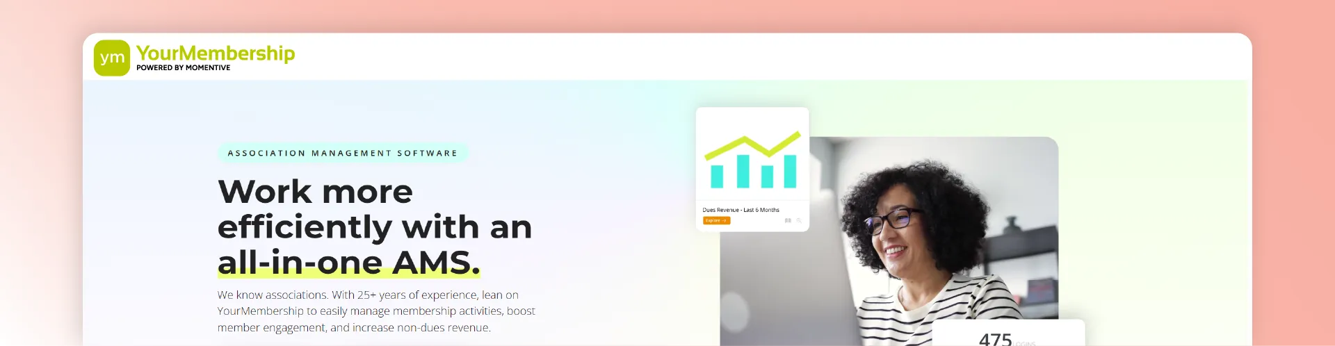 ourMembership all-in-one AMS for membership activities and dues revenue tracking.