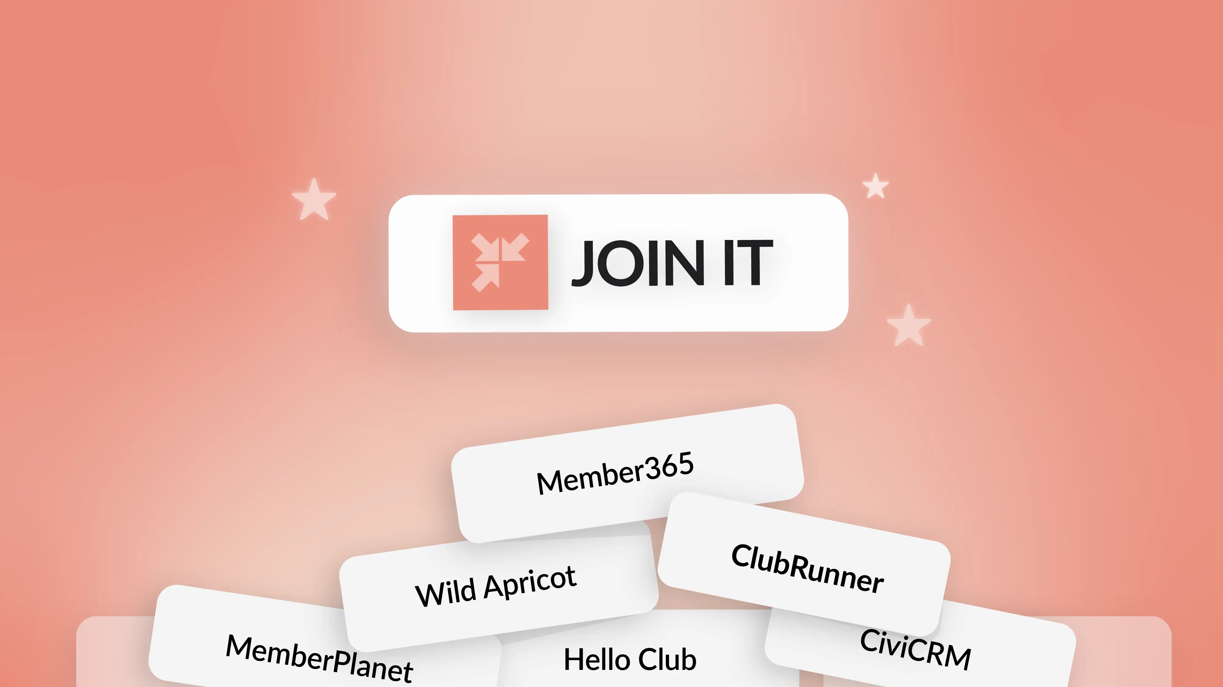 Free membership management software cover featuring Join It, Member365, ClubRunner, Wild Apricot, CiviCRM.