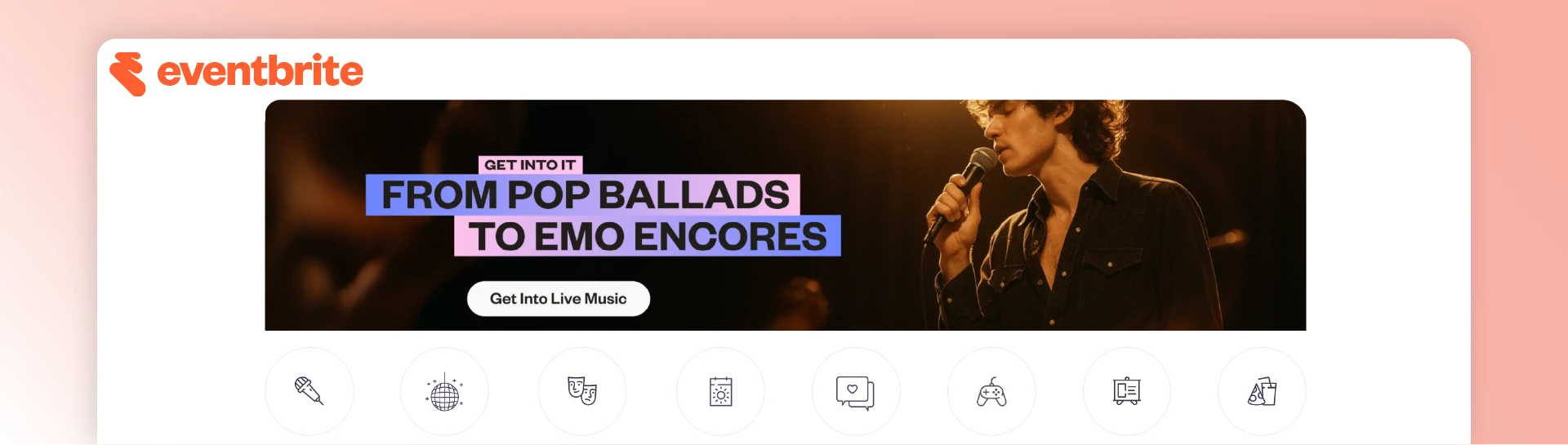 Eventbrite event registration software for ticketing and live event promotion.