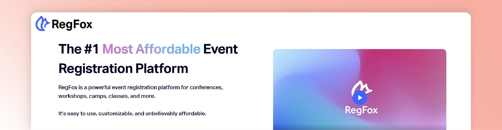 RegFox event registration software for conferences and paid event registration.