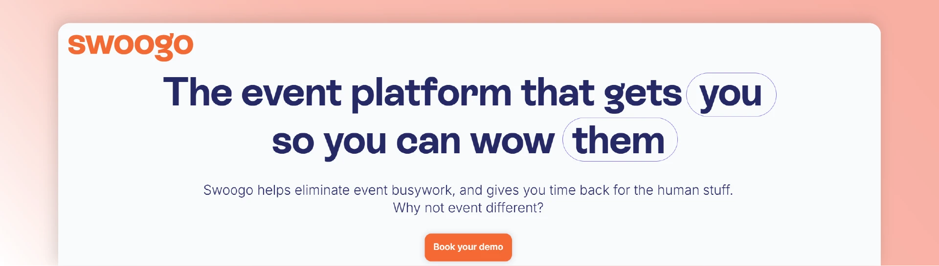 Swoogo event registration software built for B2B event marketing teams.