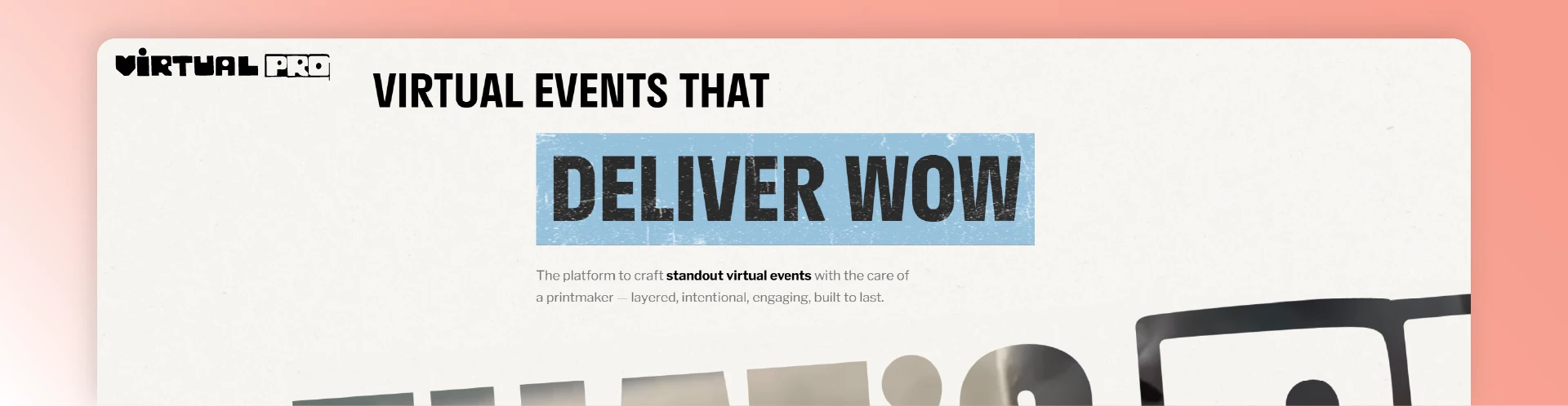 Virtual Pro event registration software for immersive virtual events.