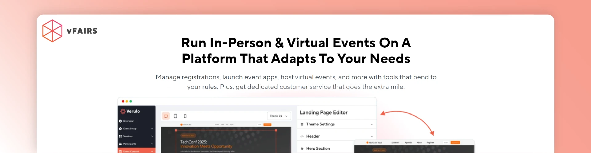 vFairs event registration software for virtual and in-person conferences.