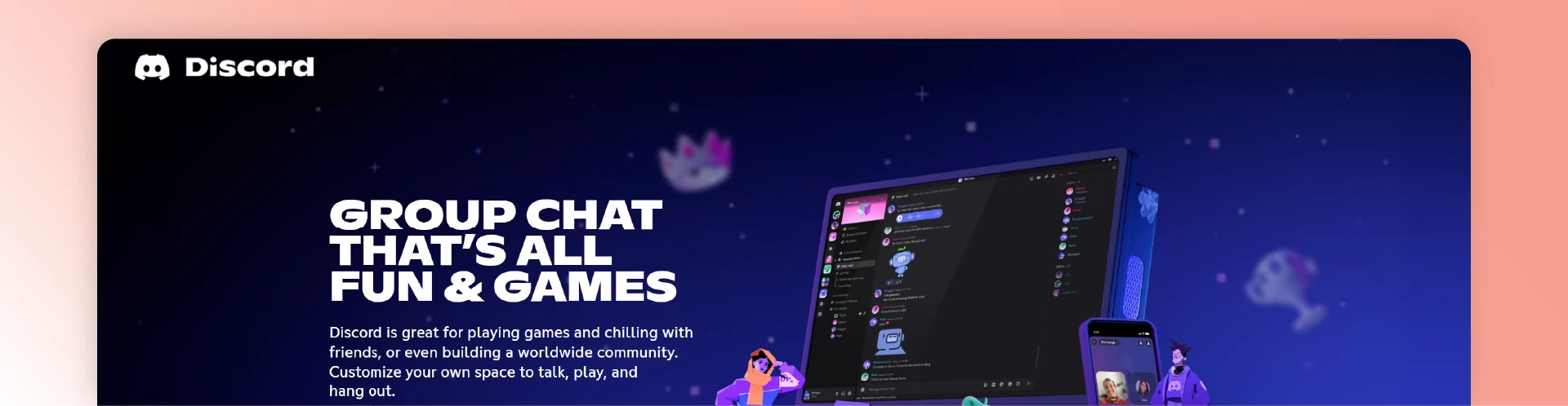 Discord used as lightweight member engagement software for real-time group chat communities.