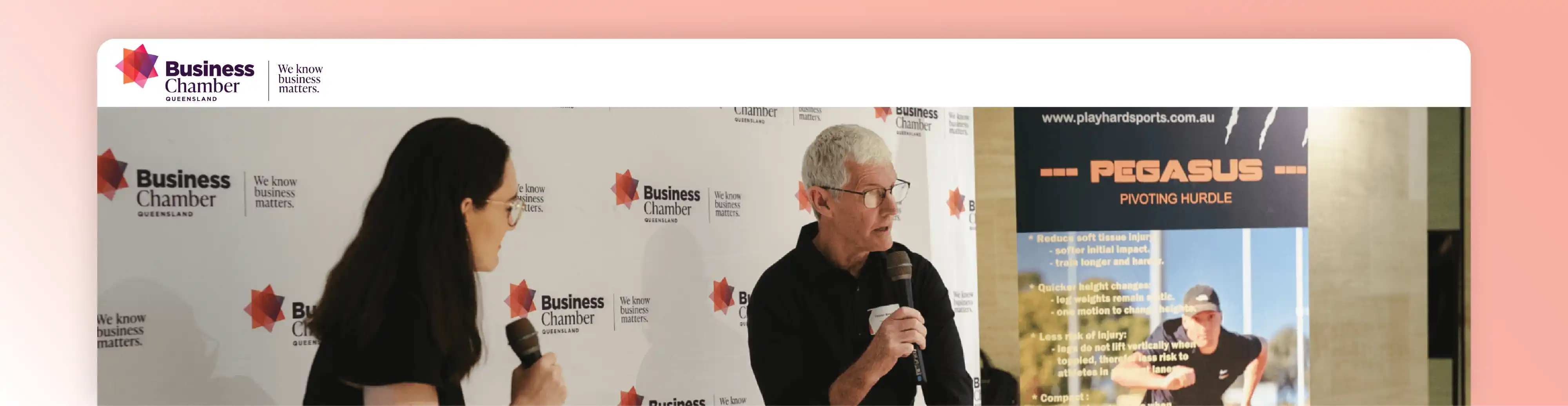 Business Chamber Queensland membership website example featuring a networking event and community-focused branding.