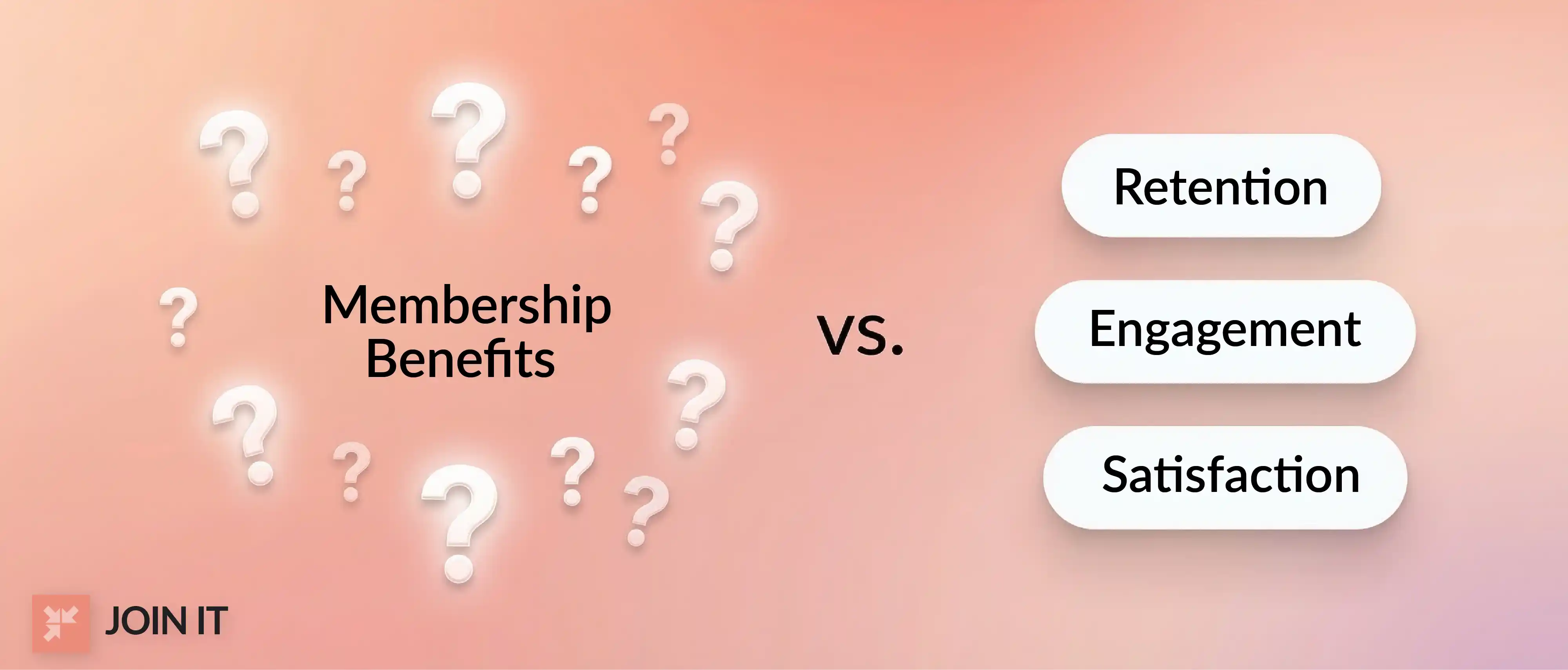 Membership benefits visual comparing how membership benefits affect retention, engagement, and member satisfaction.