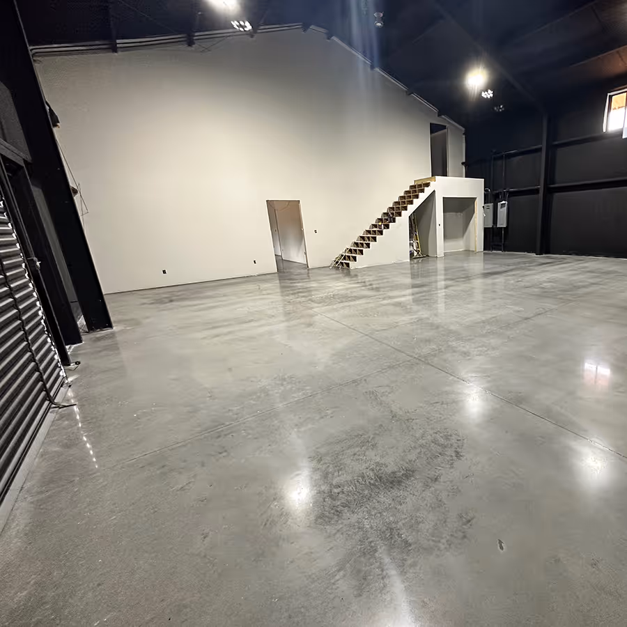 Polished Concrete Inside Warehouse