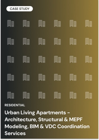 Urban Living Apartments - Architecture, Structural & MEPF Modeling, BIM & VDC Coordination Services