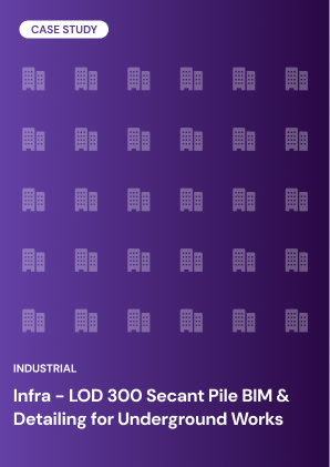 Infra - LOD 300 Secant Pile BIM & Detailing for Underground Works