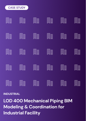 LOD 400 Mechanical Piping BIM Modeling & Coordination for Industrial Facility