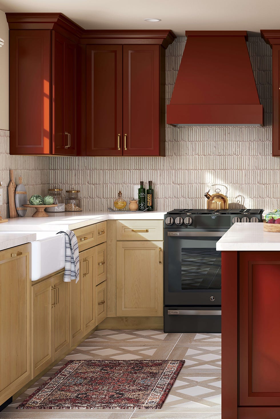 red kitchen