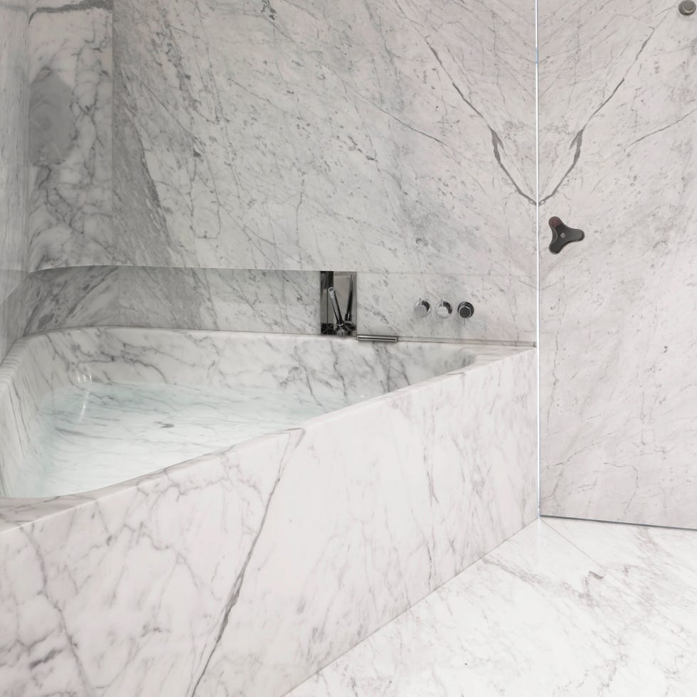 bathroom designed by studio necchi for pied a terre in paris