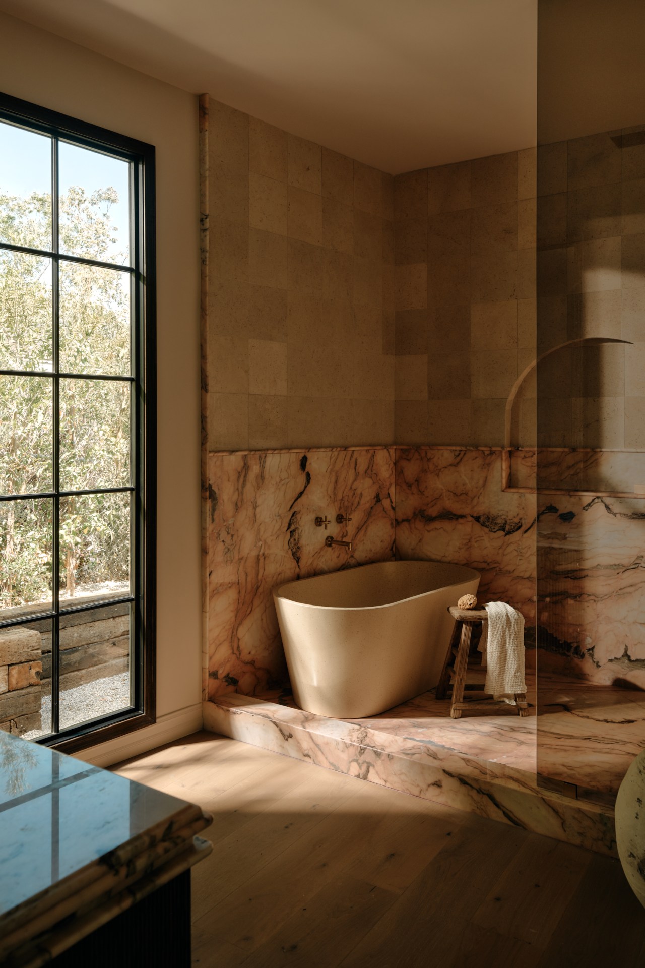 A bathroom. Photographed by Nils Timm.