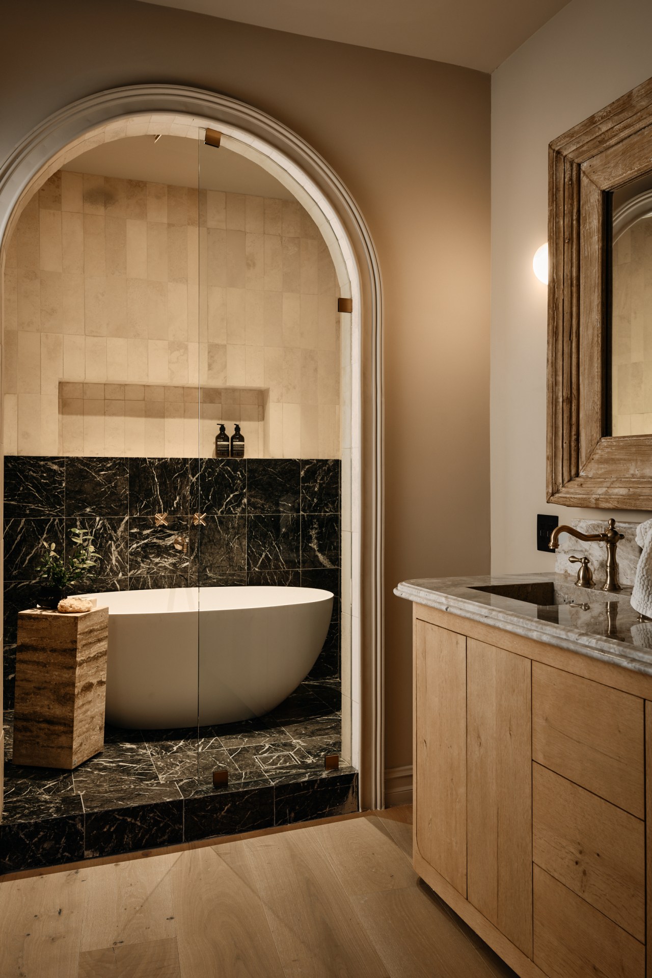 A bathroom. Photographed by Nils Timm.Want more Vogue Living? Sign up to the Vogue Living newsletter for your weekly dose of design news and interiors inspiration.