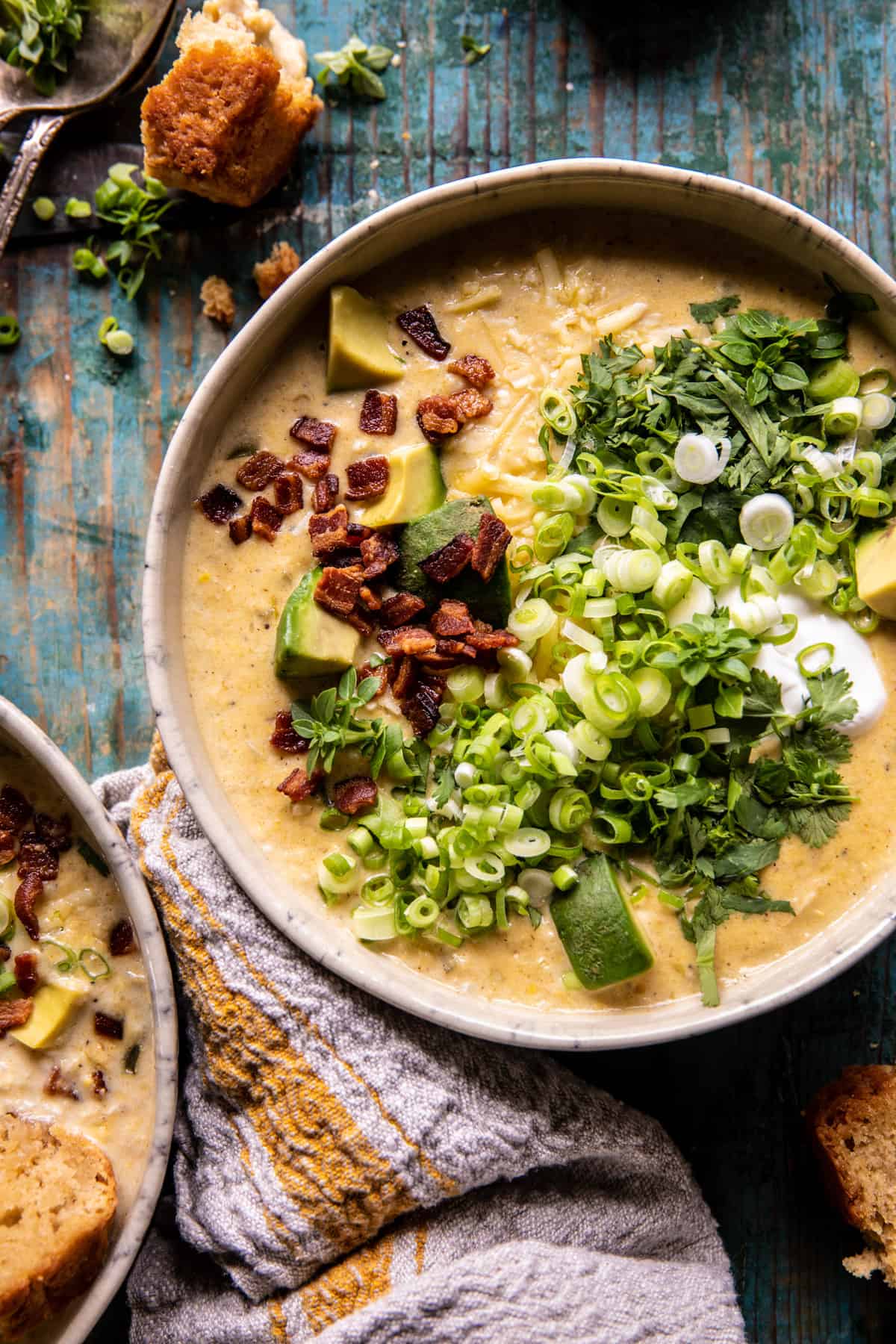White Chicken Chili Corn Chowder | halfbakedharvest.com