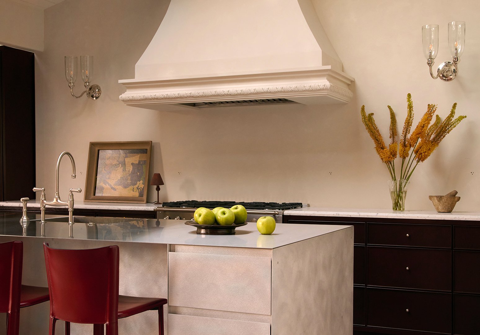steel kitchen island
