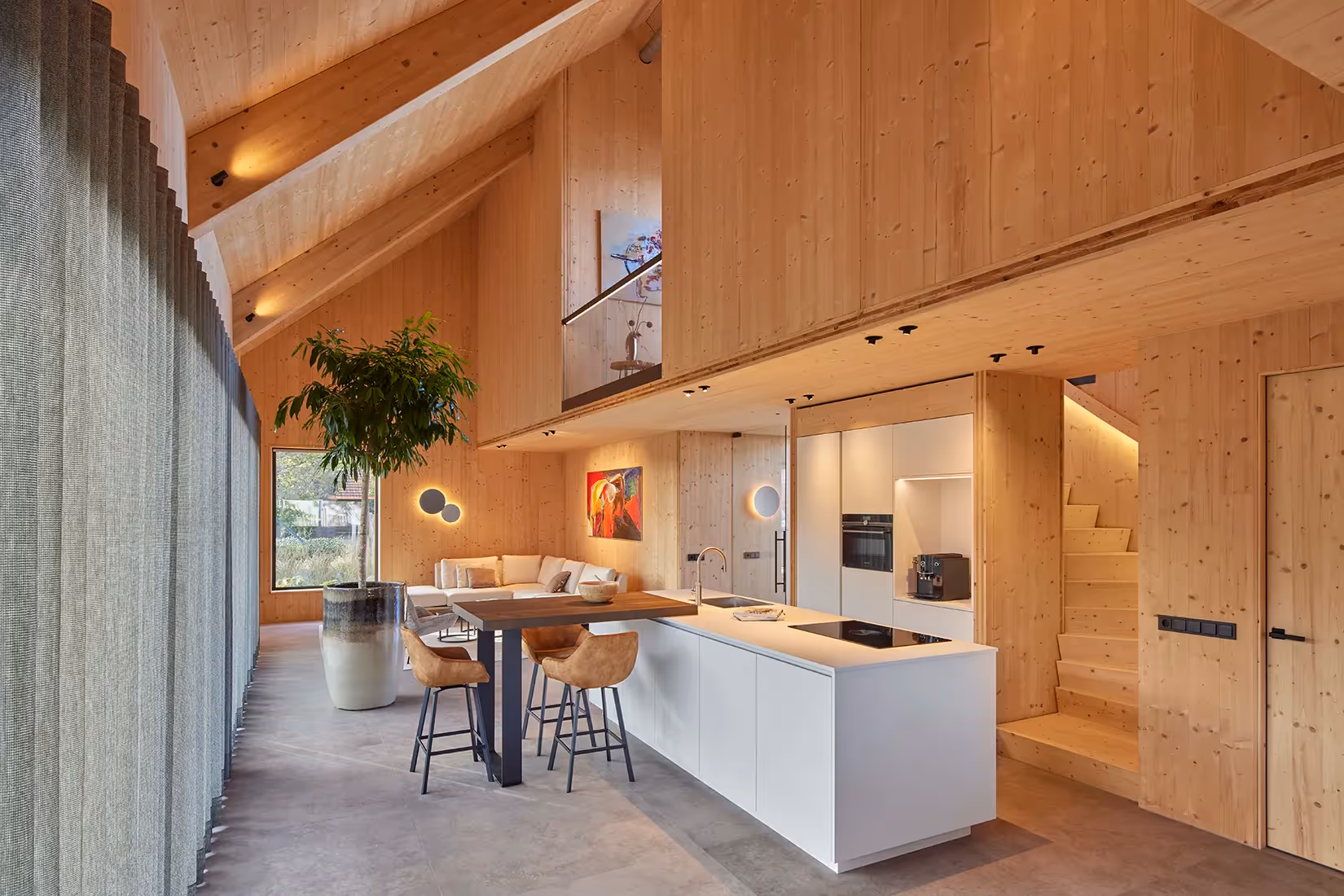 Verlichting voor Bed & Breakfast met natuurlijke materialen.