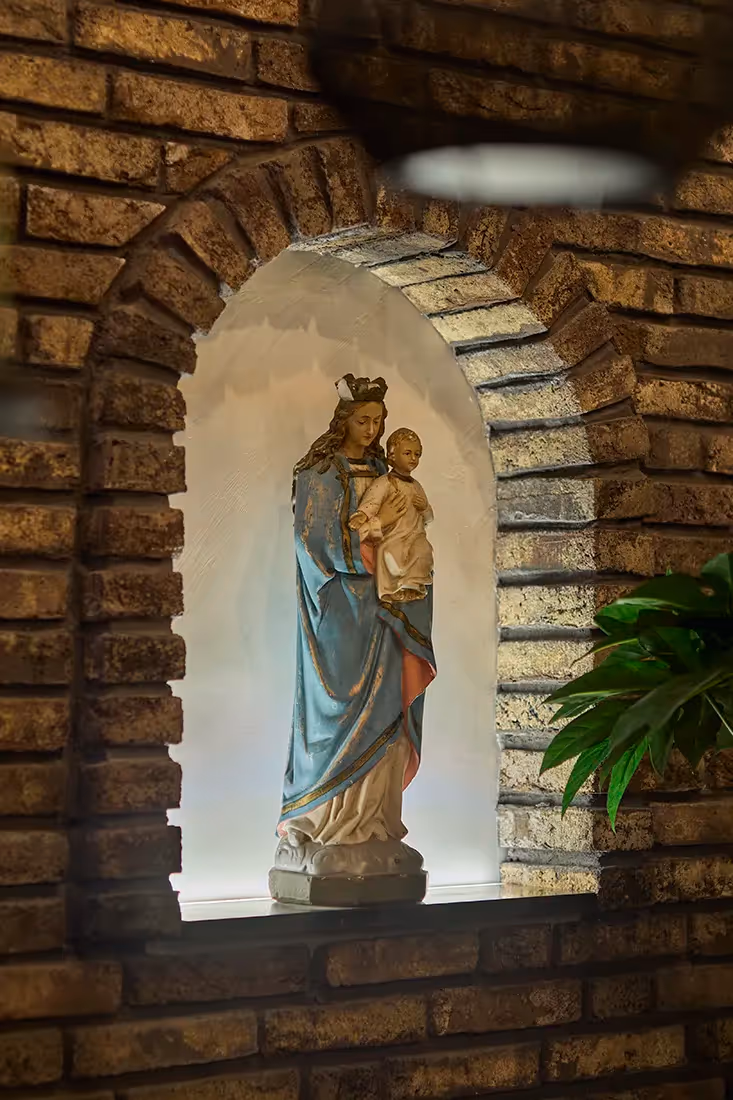 Nisverlichting in een restaurant.