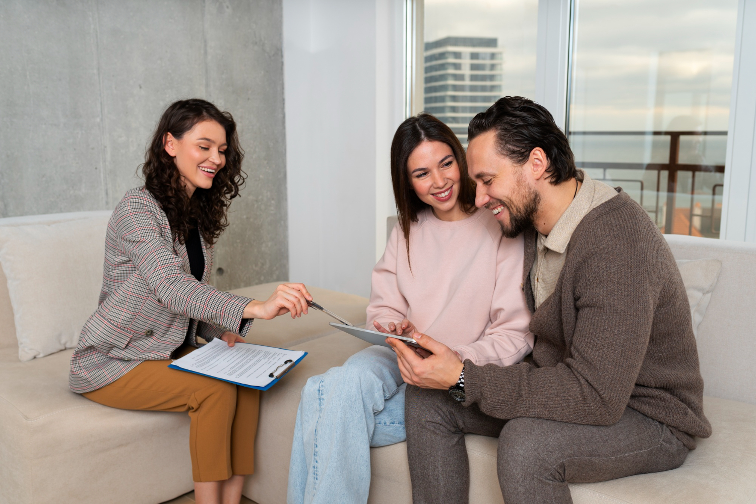 couple buying a home