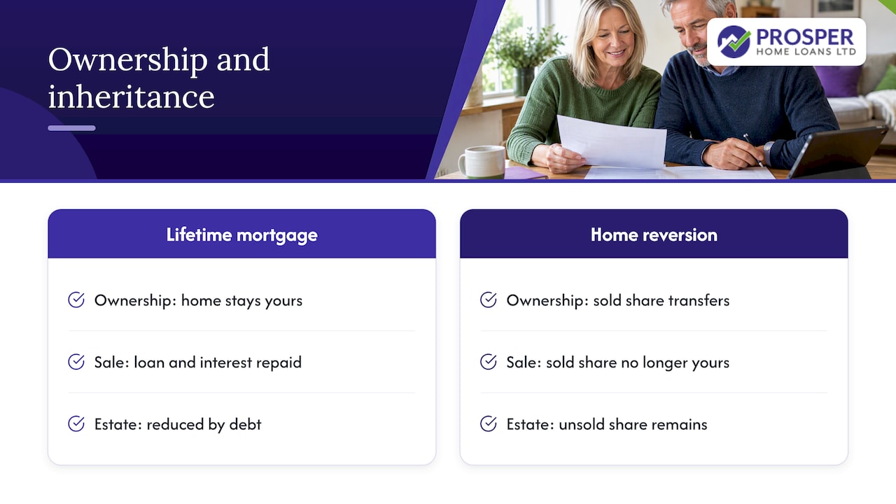 Ownership and inheritance compared across two plans