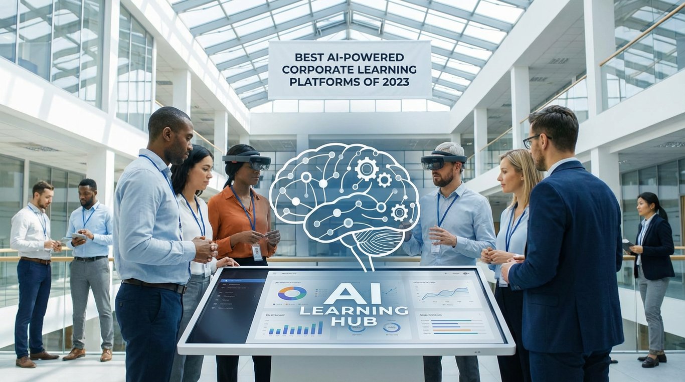 best AI-powered corporate learning platforms - Hero image for article titled