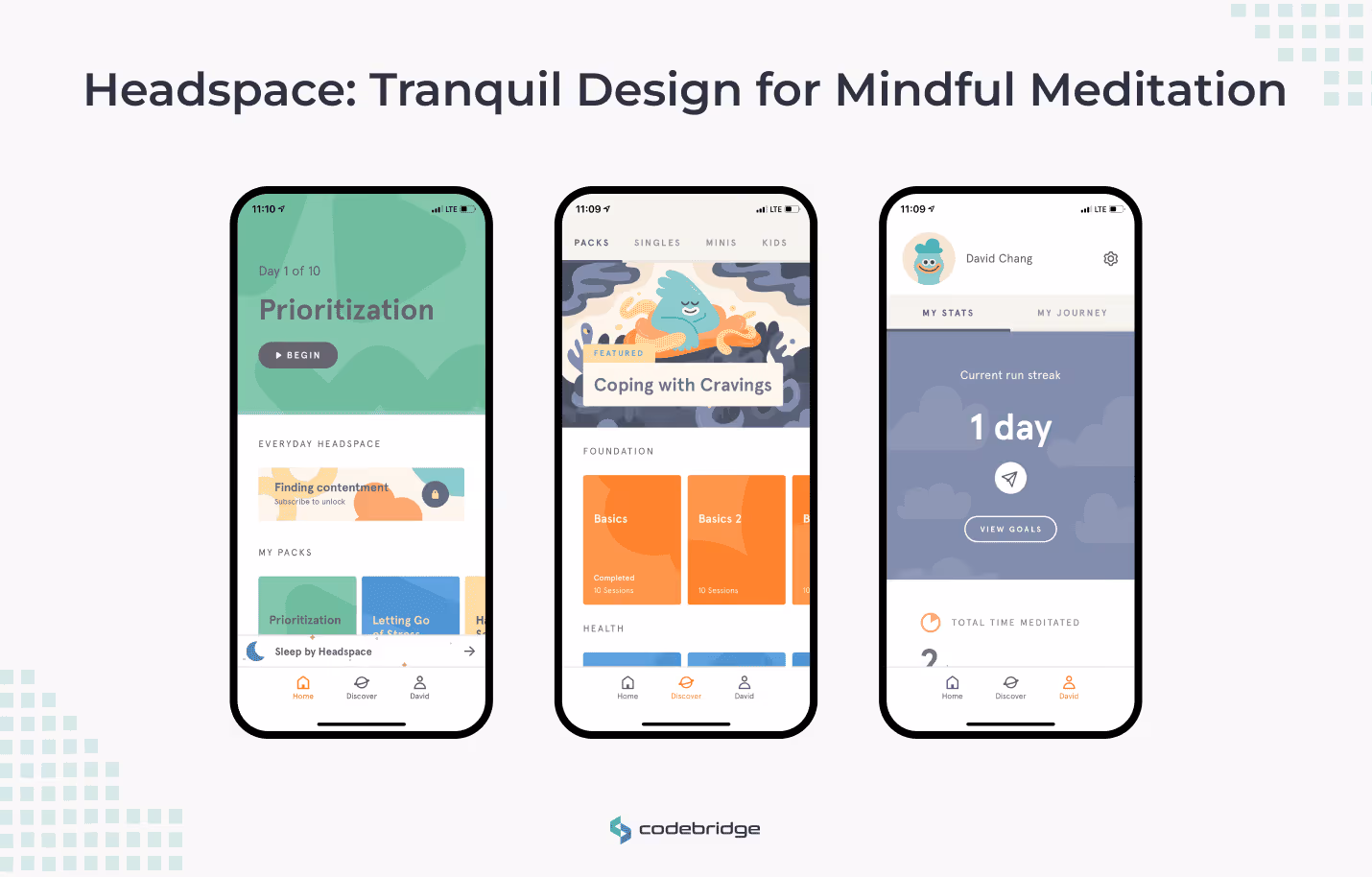 Headspace: Ruhiges Design für achtsame Meditation