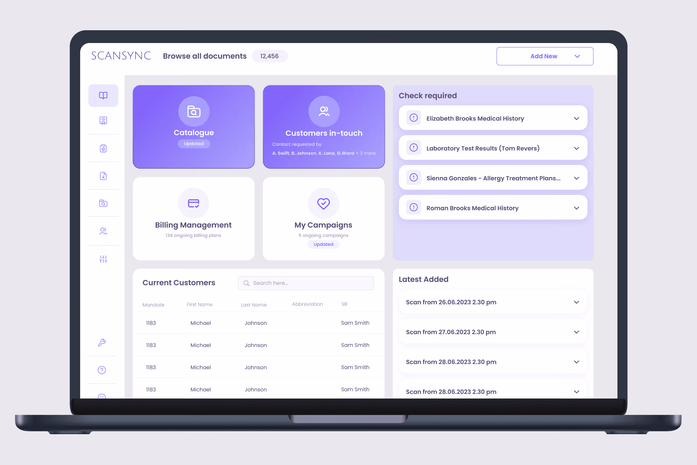 ScanSync document management within the company
