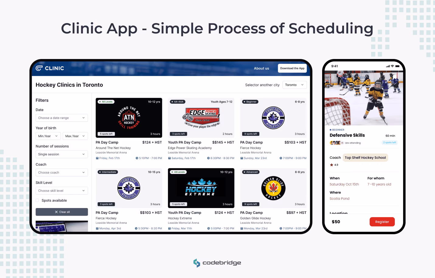 Clinic App - platform with simple process of scheduling
