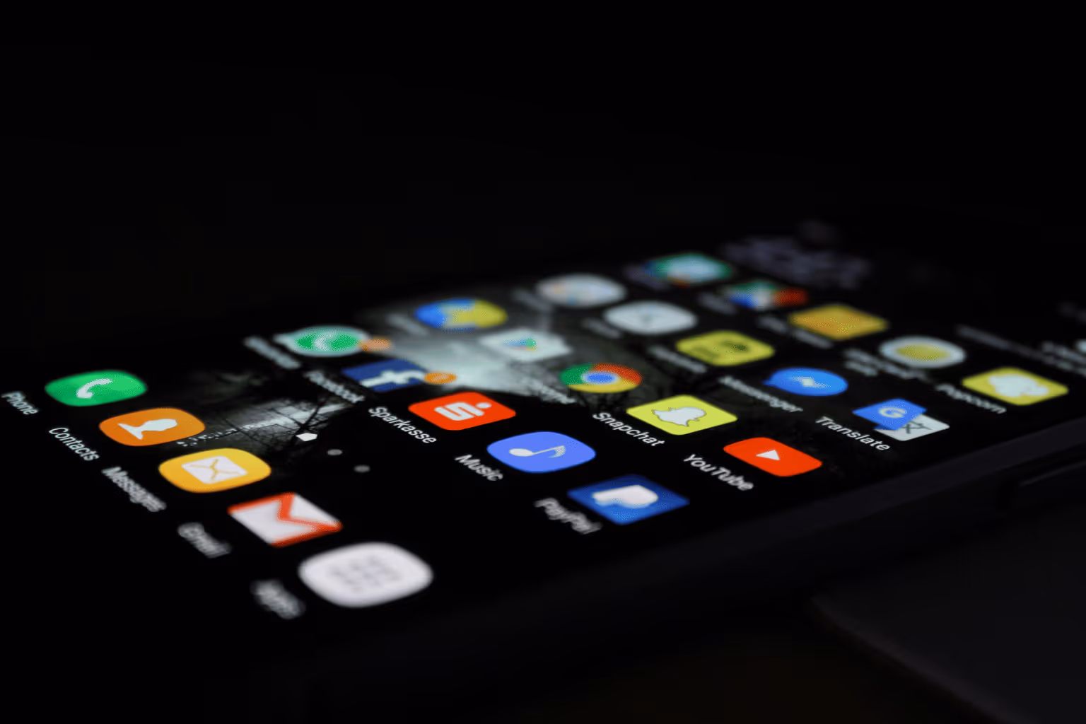 Bildschirm des Mobiltelefons