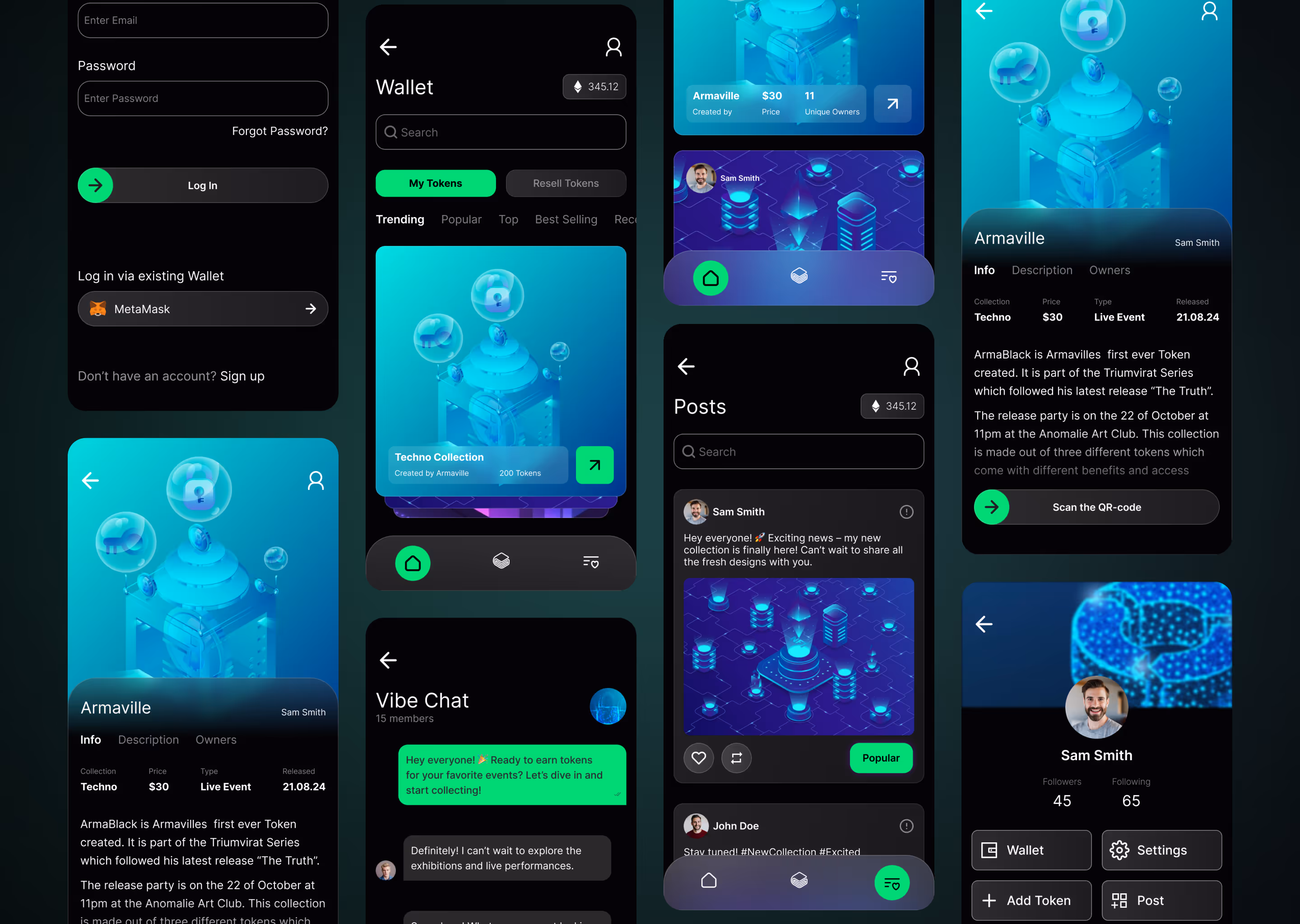 Custom NFT Ticketing Music Platform Interface