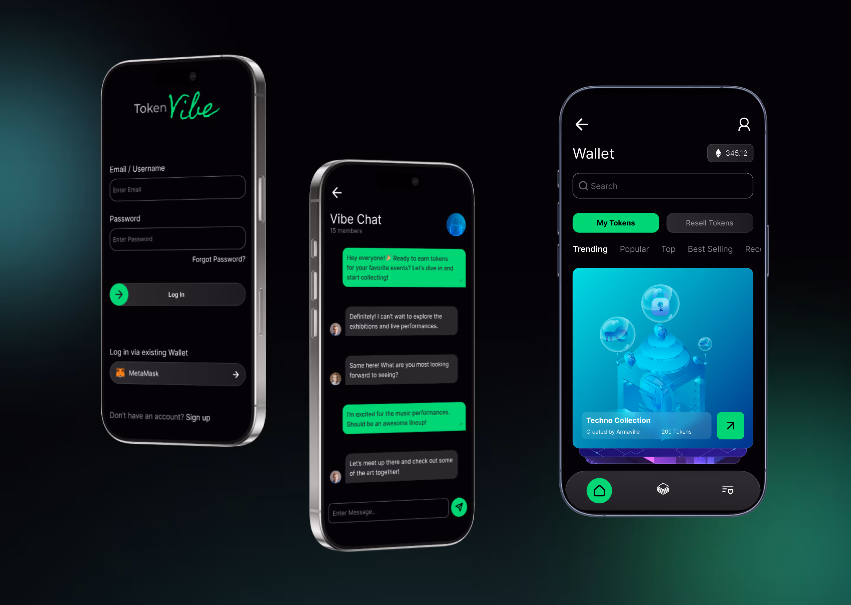 Custom NFT Ticketing Music Platform Interface